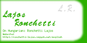 lajos ronchetti business card